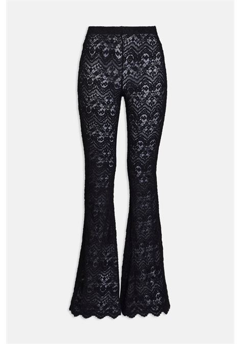 Pantalone Flare in Pizzo Stretch con Zip Invisibile - Weili Zheng WEILI ZHENG | Pantaloni | F25PL02B201